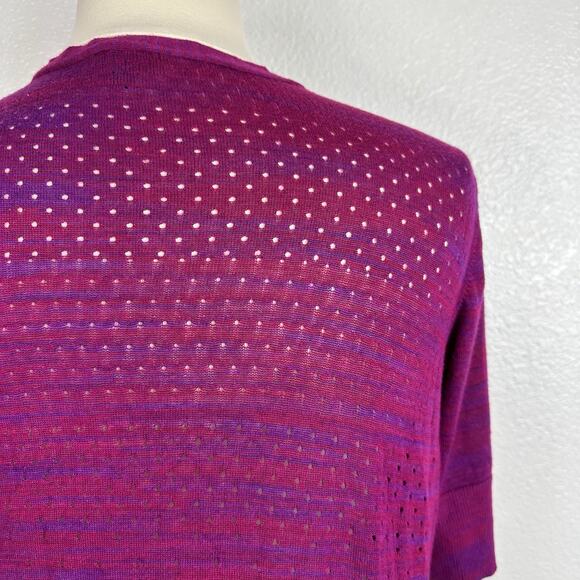 Torrid Sweater Women 3X Purple Space Dye Duster V-Neck Button Front Cardigan - Picture 9 of 15